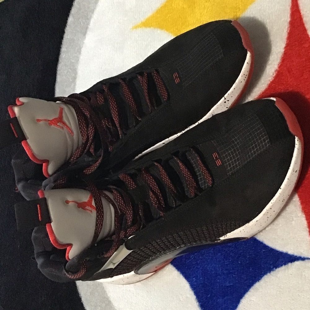 Jordan Black and Red High-Top Sneakers-Air Jordan XXXV Bred